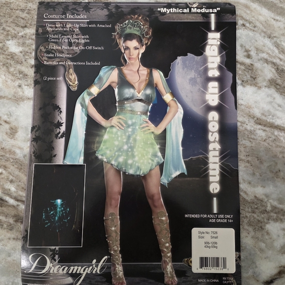 Dreamgirl Mythical Medusa Green and Gold Sexy Costume Size Small - Picture 1 of 11
